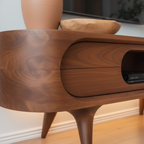 Aura Curve Solid Wood TV Stand