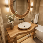 Organic Edge Solid Wood Bathroom Vanity