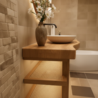 Organic Edge Solid Wood Bathroom Vanity