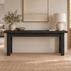 Live-Edge Solid Wood Entryway Bench, Rustic Walnut Farmhouse Seating for Hallway & Mudroom