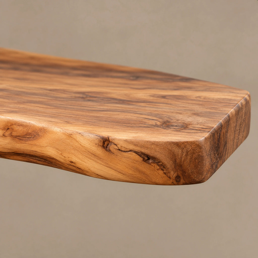 Artisan Branch Console Table With Three Display Shelves For Living Room