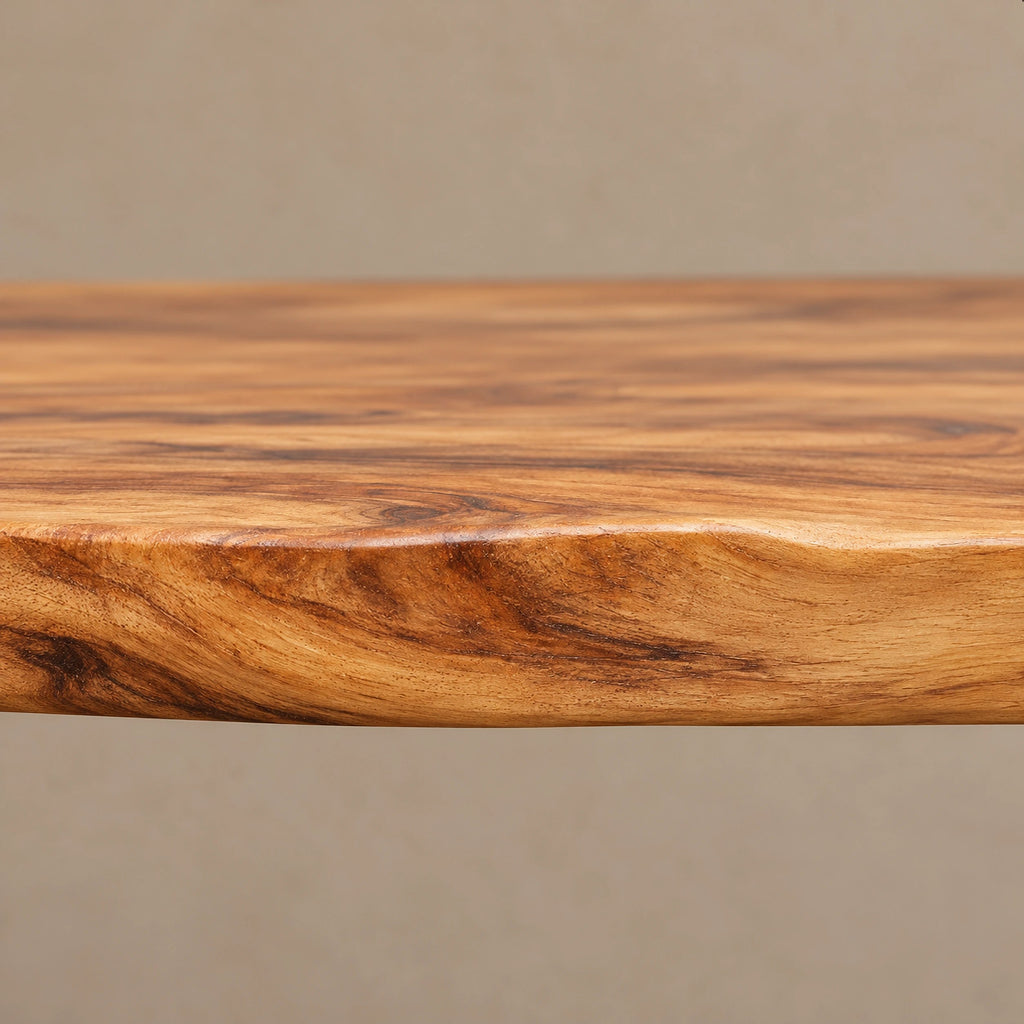 Artisan Sculptural Console Table With Twisting X Base For Entryway