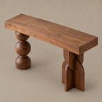 Artisan Sphere And Knot Pedestal Console Table For Entryway