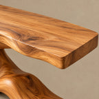Coastal Wave Base Console Table With Lower Display Shelf For Entryway