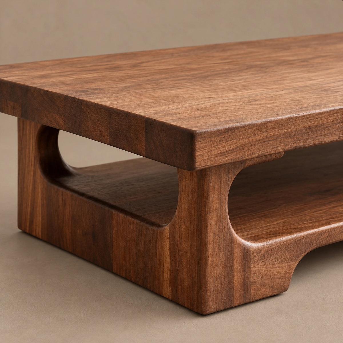 Contemporary Coffee Table With Arched Open Leg Design For Living Room