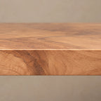 Contemporary Double Ring Wood Console Table For Entryway