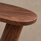 Contemporary Solid Wood Console Table With Open Loop Base For Hallway