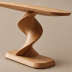 Contemporary Spiral Pedestal Console Table For Entryway