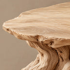 Farmhouse Live Edge Coffee Table With Twisted Root Legs For Living Room
