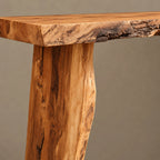 Farmhouse Live Edge Console Table With Block Legs For Hallway