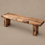 Farmhouse Solid Wood Entryway Bench With Chunky Legs