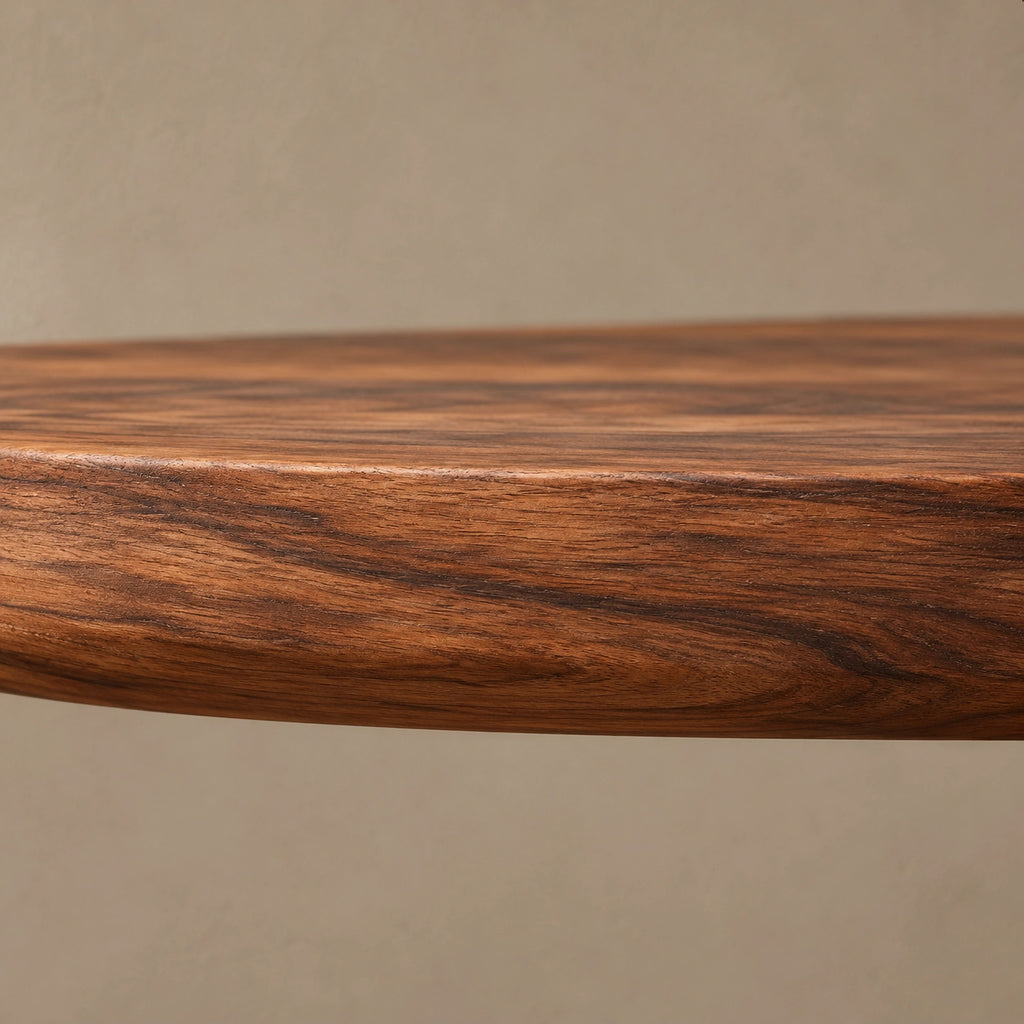 Handcrafted Sculptural Console Table With Ring Leg For Entryway