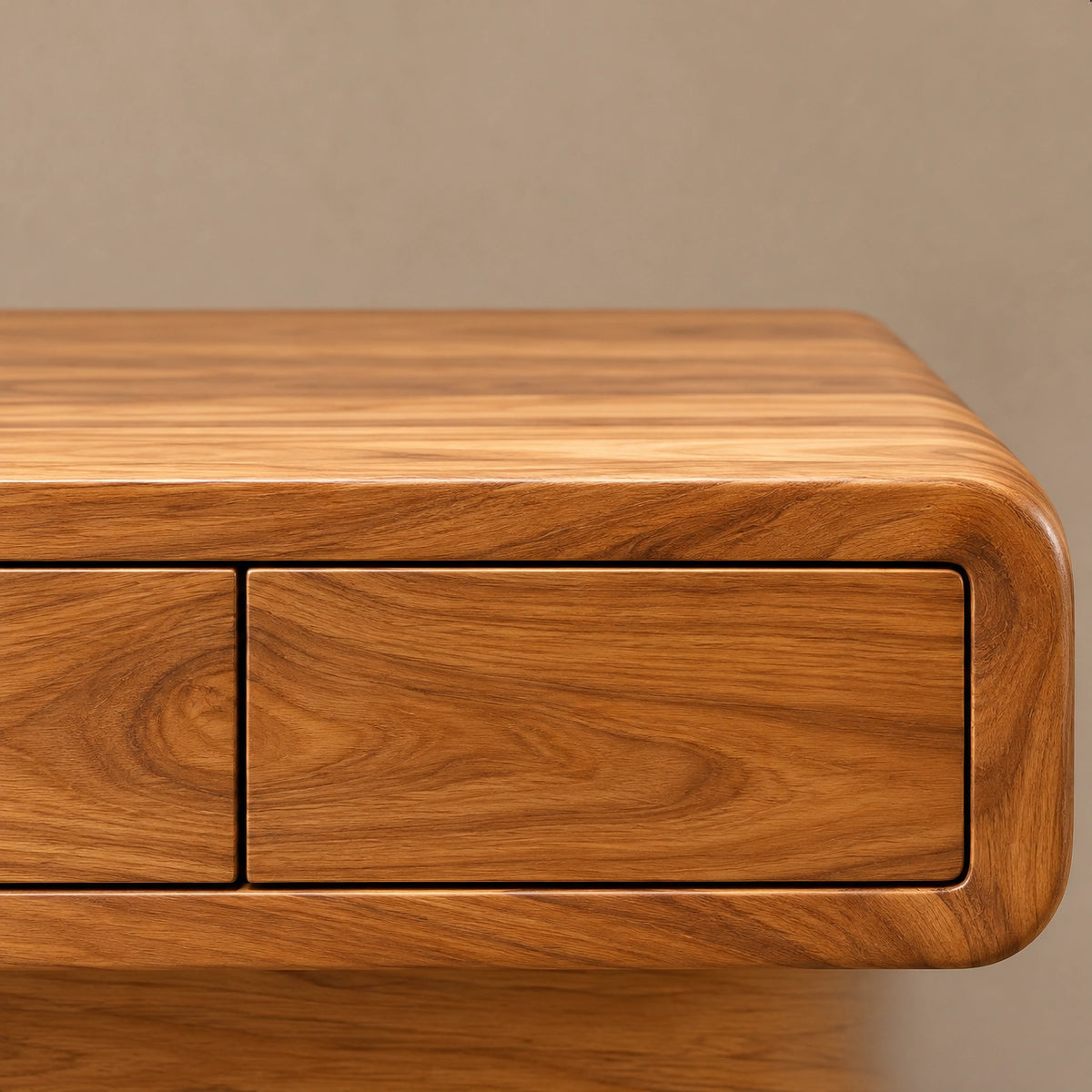 Handcrafted Solid Wood Coffee Table With 2 Drawers For Living Room