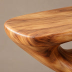 Handcrafted Solid Wood Console Table With Pierced Pedestal For Hallway