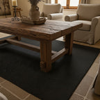 Solid Wood Coffee Table Reclaimed Rustic Plank with Chunky Trestle Legs for Living Room