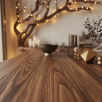 Solid Wood Console Table Bare Branching Tree Sculpture Live-Edge Top for Hallway