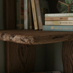 Solid Wood Rustic Floating Corner Shelf Live-Edge for Living Room Plants