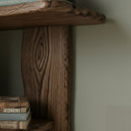 Solid Wood Rustic Floating Corner Shelf Live-Edge for Living Room Plants