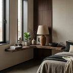 Solid Wood Live-Edge Floating Wall Shelf and Console for Bedroom Window Nook