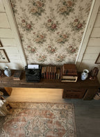 Solid Wood Rustic Live-Edge Console Table for Entryway and Hallway Display