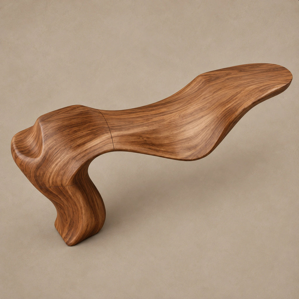 Luxury Sculpted Cantilever Console Table With Curved Leg For Entryway