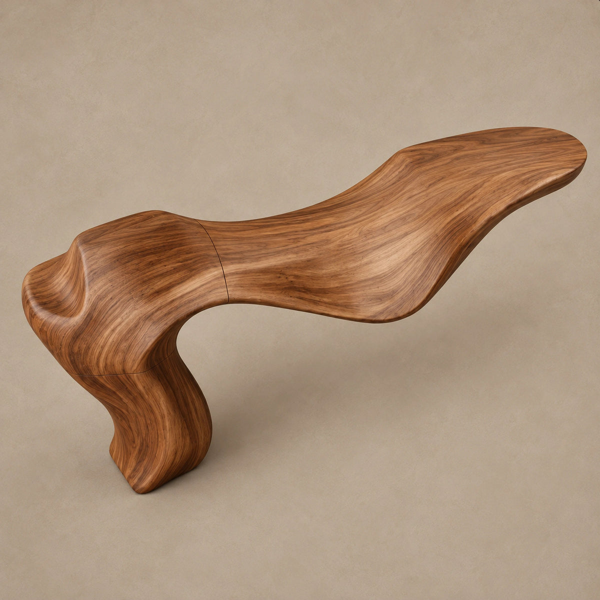 Luxury Sculpted Cantilever Console Table With Curved Leg For Entryway