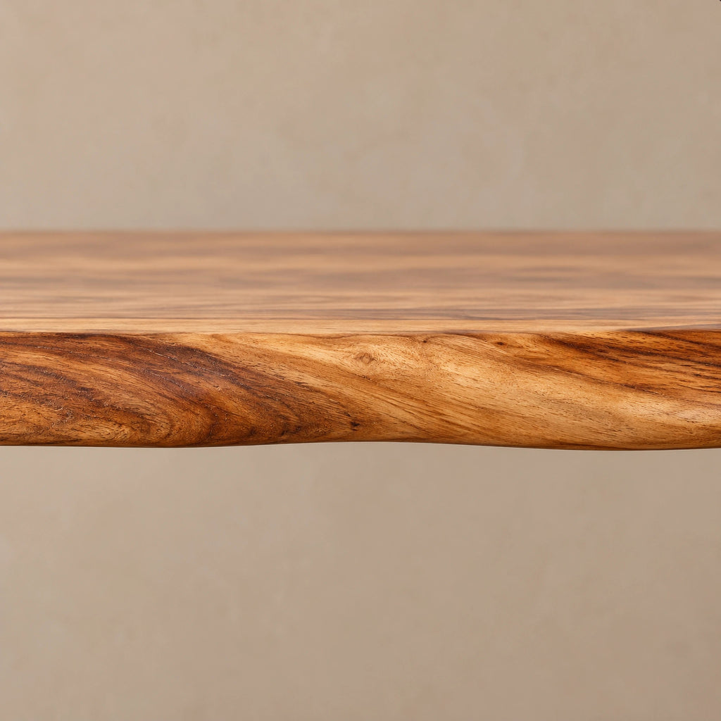 Mid Century Sculptural Console Table With S Curve Pedestal For Entryway