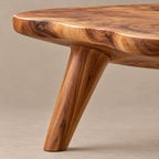 Minimalist Freeform Live Edge Coffee Table With Splayed Legs For Living Room