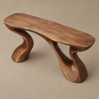 Minimalist Sculptural Console Table With Two Curved Legs For Hallway