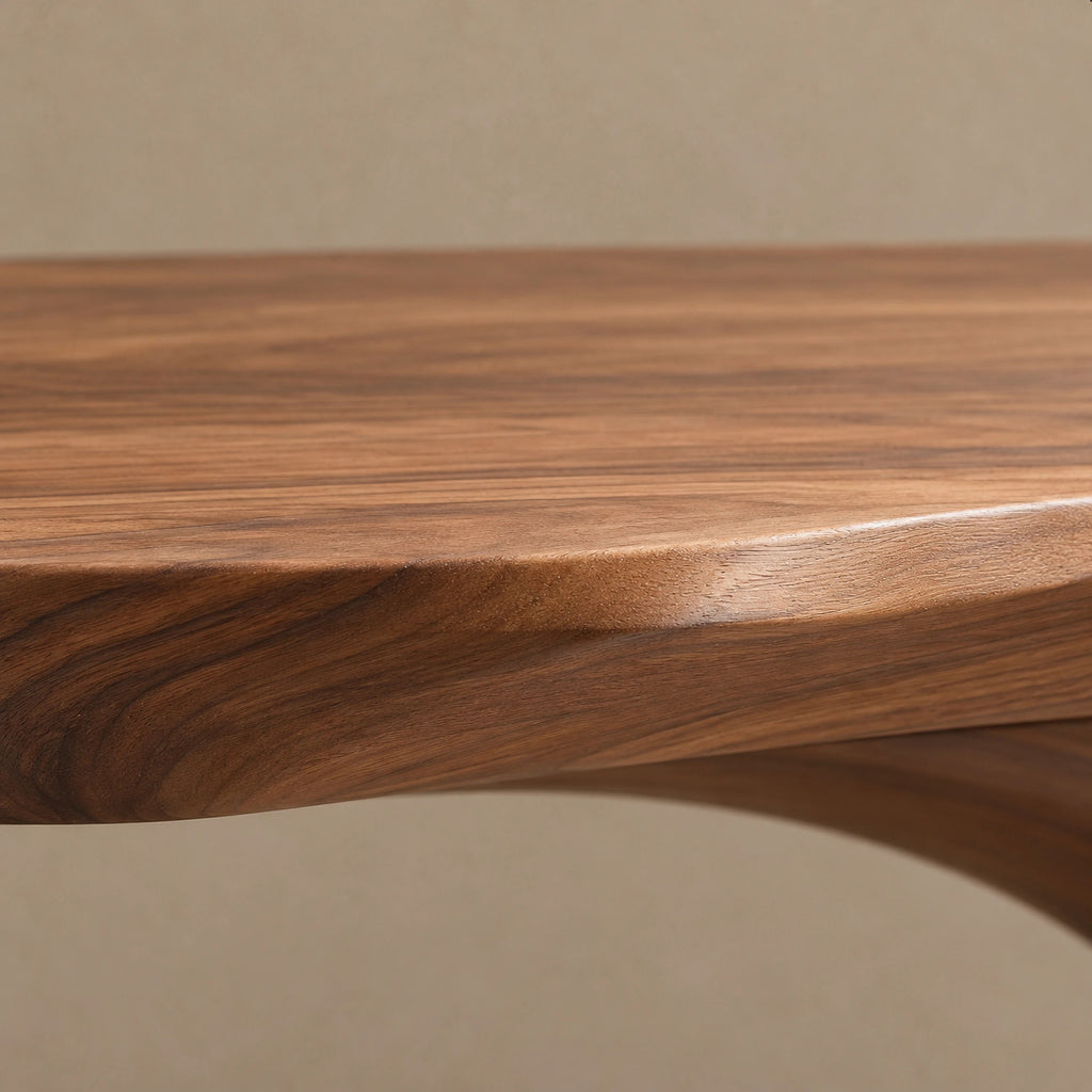 Minimalist Sculptural Console Table With Two Curved Legs For Hallway