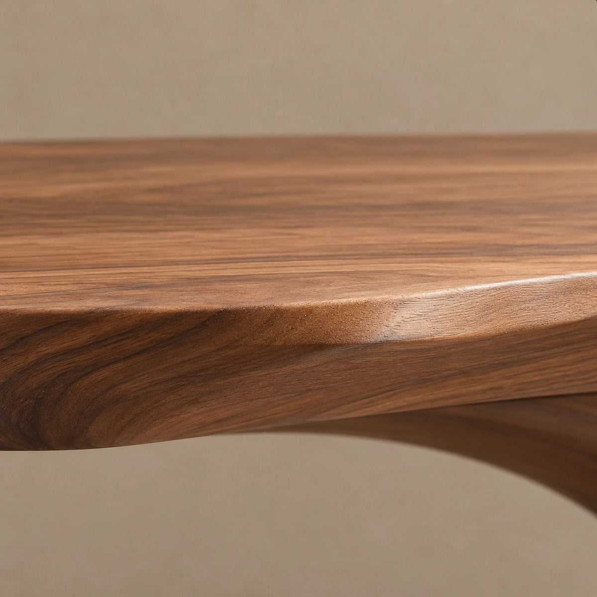 Minimalist Sculptural Console Table With Two Curved Legs For Hallway
