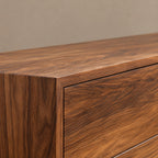 Minimalist Solid Wood Console Table With 6 Drawers For Entryway