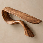 Minimalist Wave Base Console Table With Floating Top For Entryway