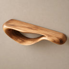 Modern Floating Console Table With Sculpted Wave Profile For Living Room