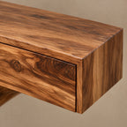 Modern Solid Wood Console Table With Crossed Curved Legs For Living Room