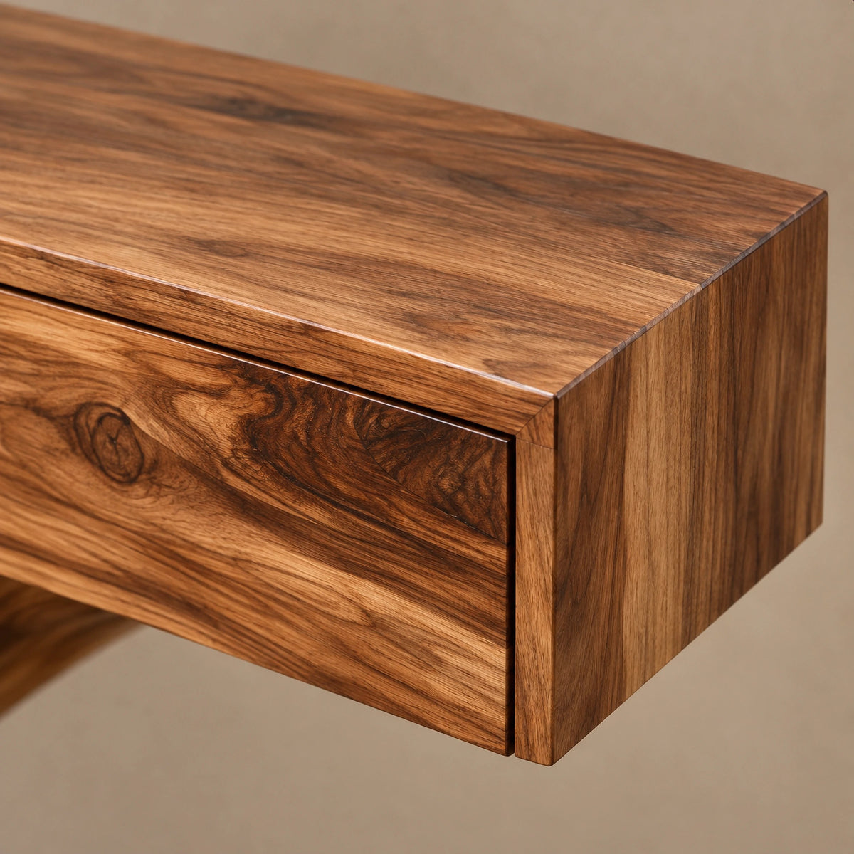 Modern Solid Wood Console Table With Crossed Curved Legs For Living Room