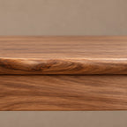 Modern Solid Wood Console Table With Curved Y Base For Hallway