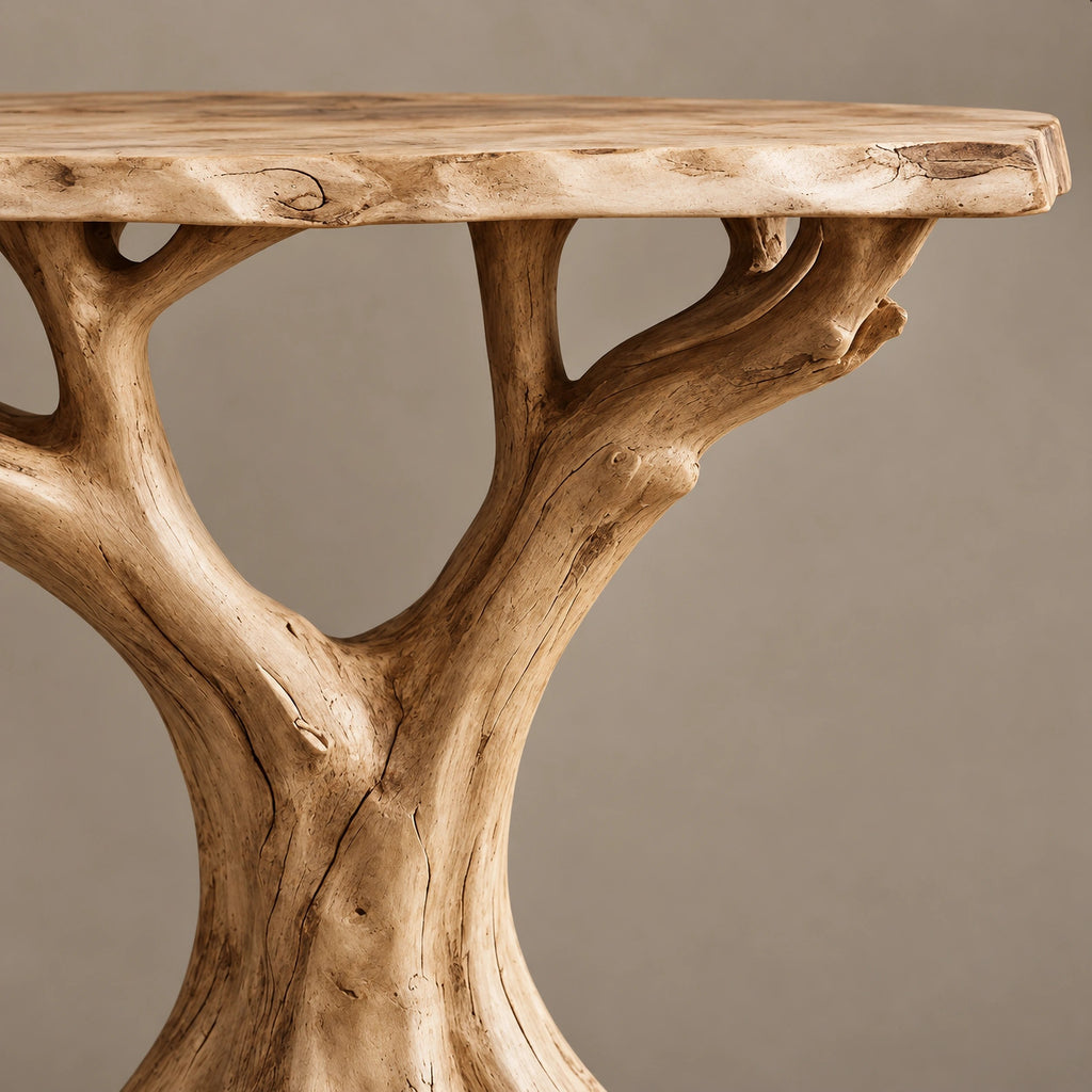 Modern Tree Root Console Table With Flat Cut Top For Hallway