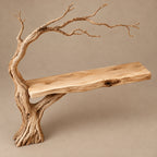 Natural Tree Trunk Console Table With Climbing Branches For Entryway