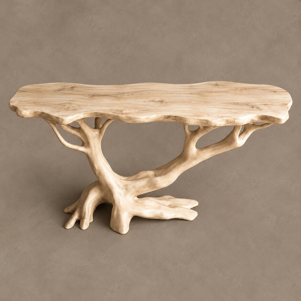 Nature Inspired Branch Console Table With Open Base For Entryway