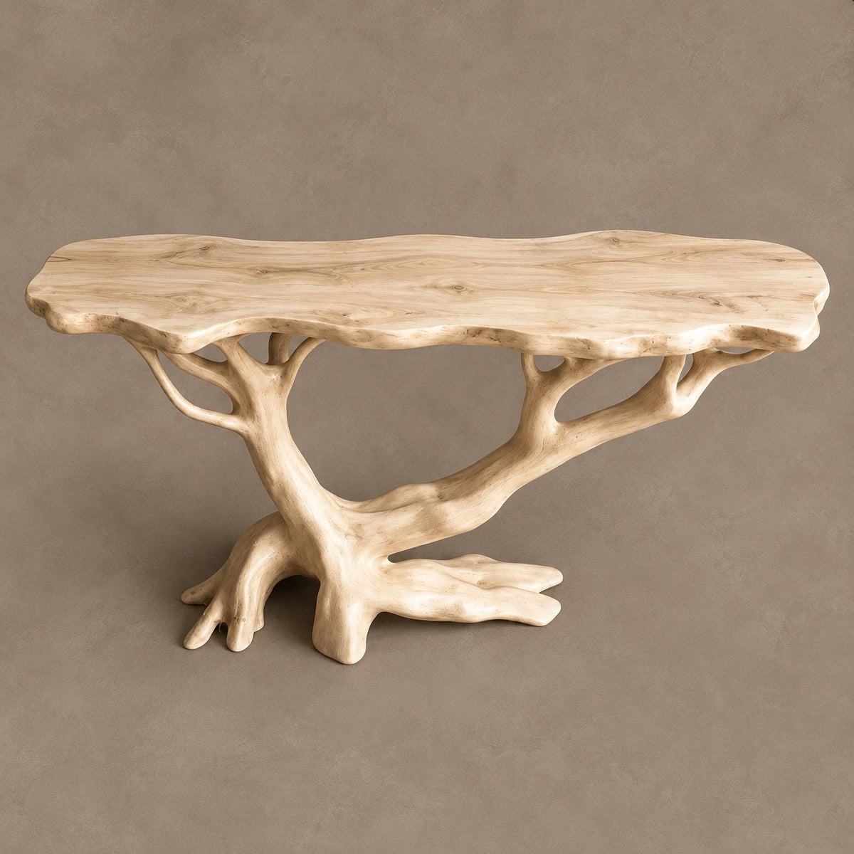 Nature Inspired Branch Console Table With Open Base For Entryway