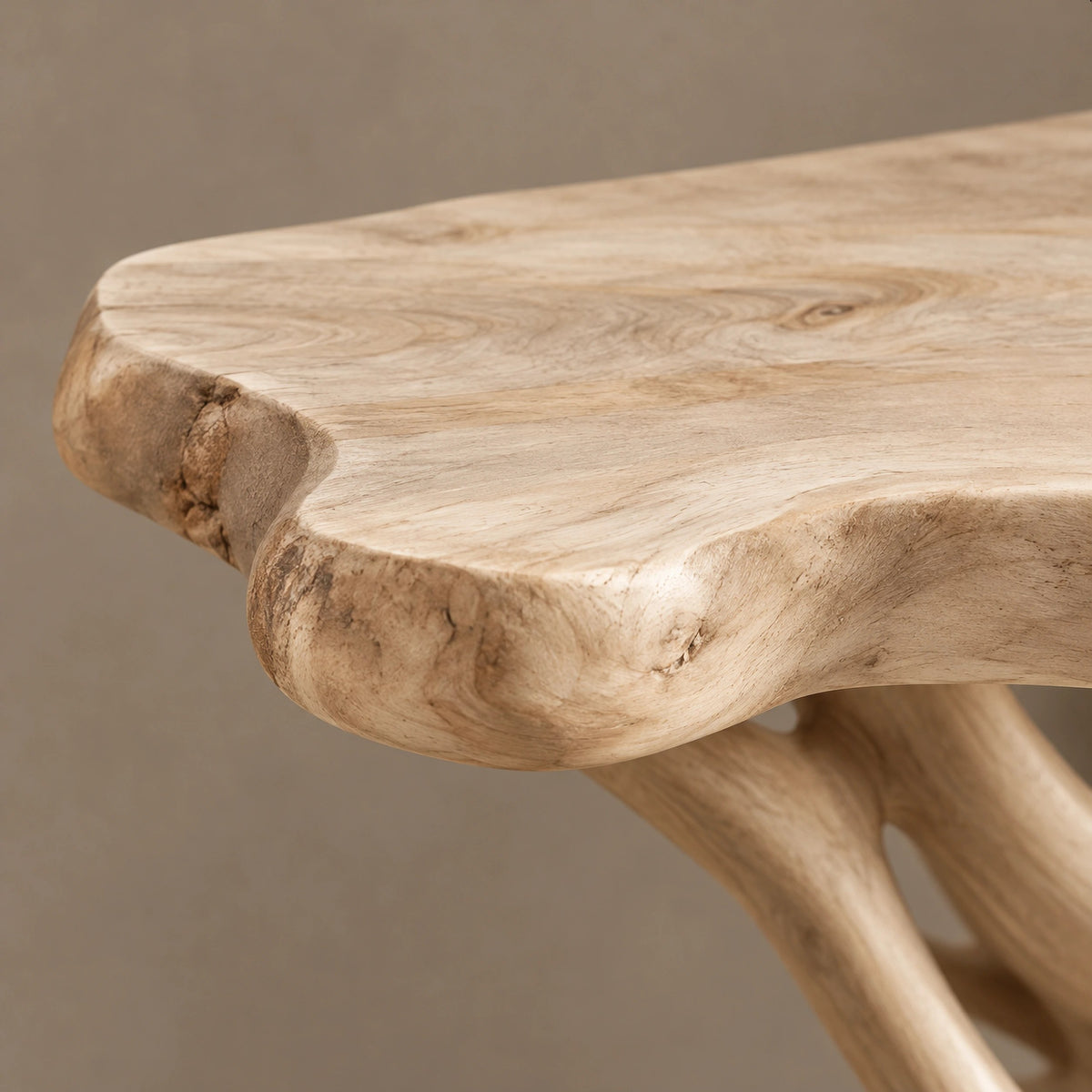 Nature Inspired Branch Console Table With Open Base For Entryway