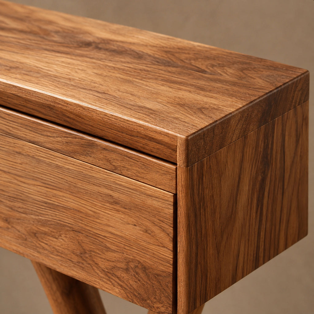 Nature Inspired Tree Branch Console Table With 3 Drawers For Entryway