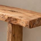 Farmhouse Console Table With Plank Legs For Entryway