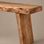 Farmhouse Console Table With Plank Legs For Entryway