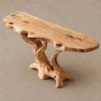 Rustic Live Edge Console Table With Branching Root Base For Entryway