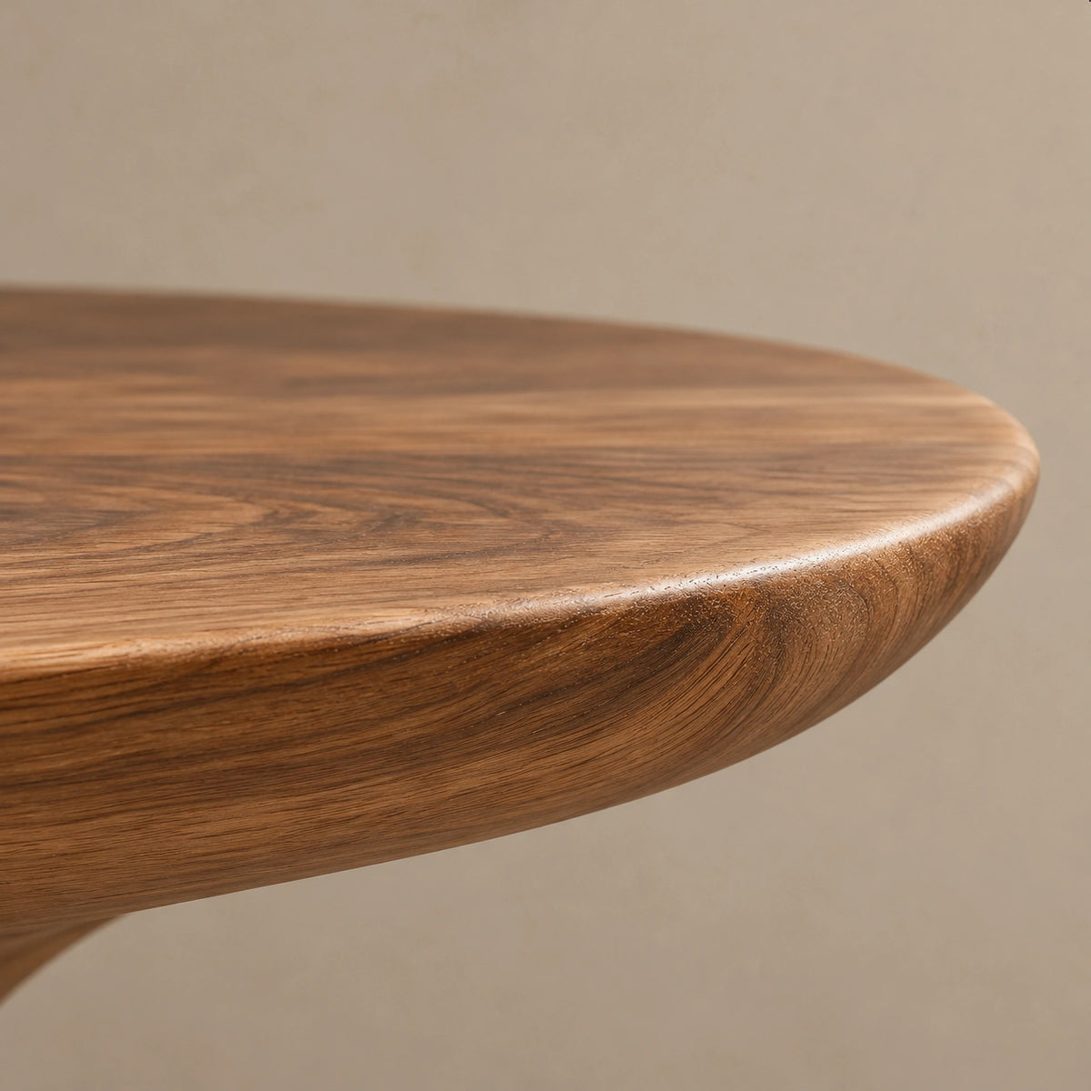 Contemporary Sculptural Console Table With Carved Oval Base For Entryway