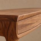 Sculptural Solid Wood Console Table With Branching Legs For Living Room