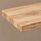 Sculptural Solid Wood Console Table With Twisted Pedestal Base For Entryway
