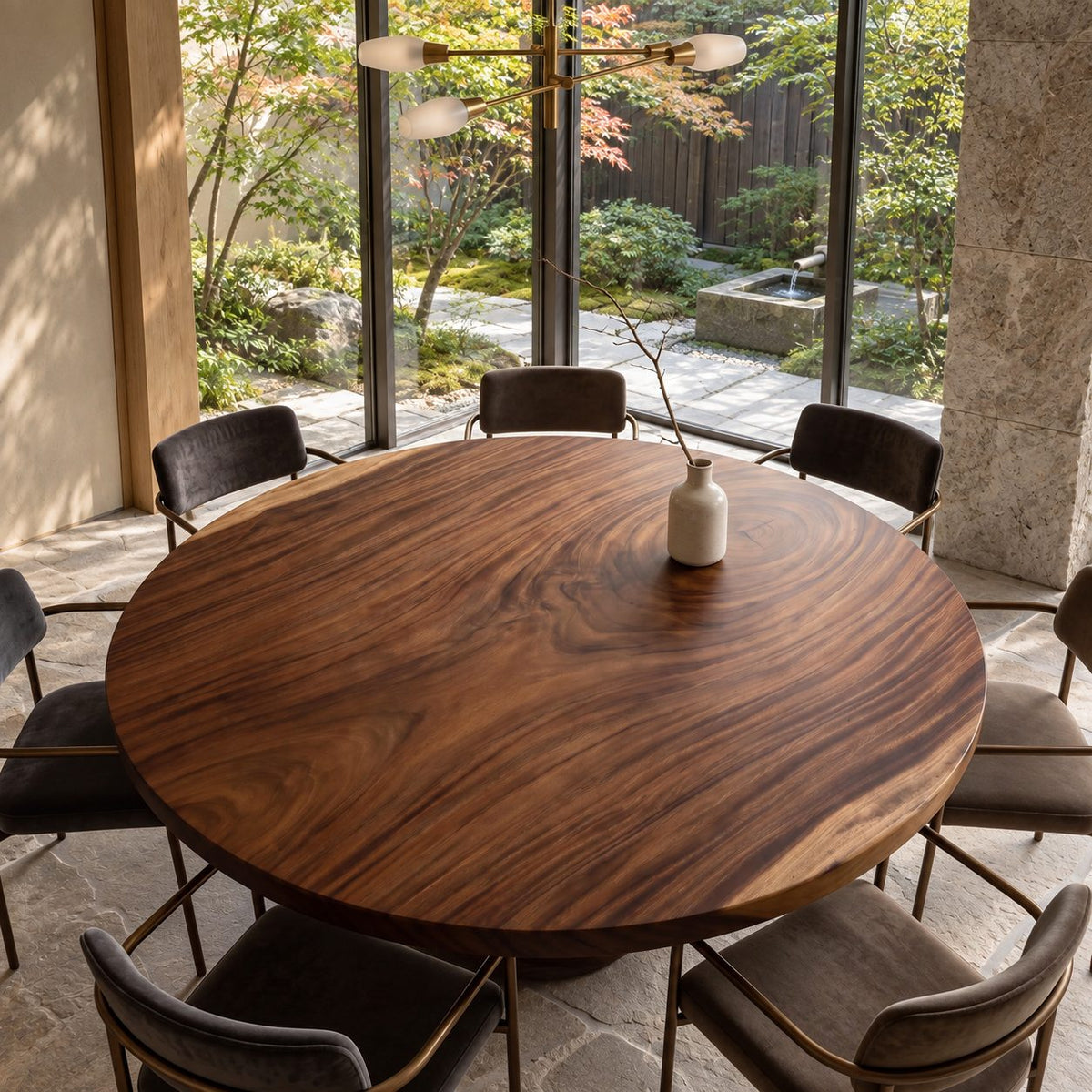 Smooth Rim Round Table Top, Mid Century Solid Wood Dining Tabletop with a Clean Circular Edge, 32 to 59 Inch